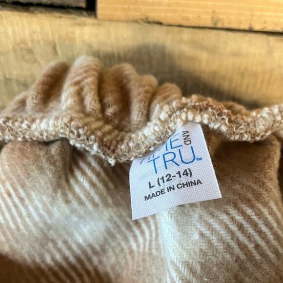 Time And Tru Tan And White Fringe Skirt Size Large - Picture 8 of 10